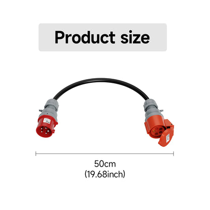 AFYEEV CEE Plug Adapter Cable 5-pin 400V 22KW 32A Male To 5-pin 400V 11KW 16A Female Electric Car Charger Adapter For Workshops