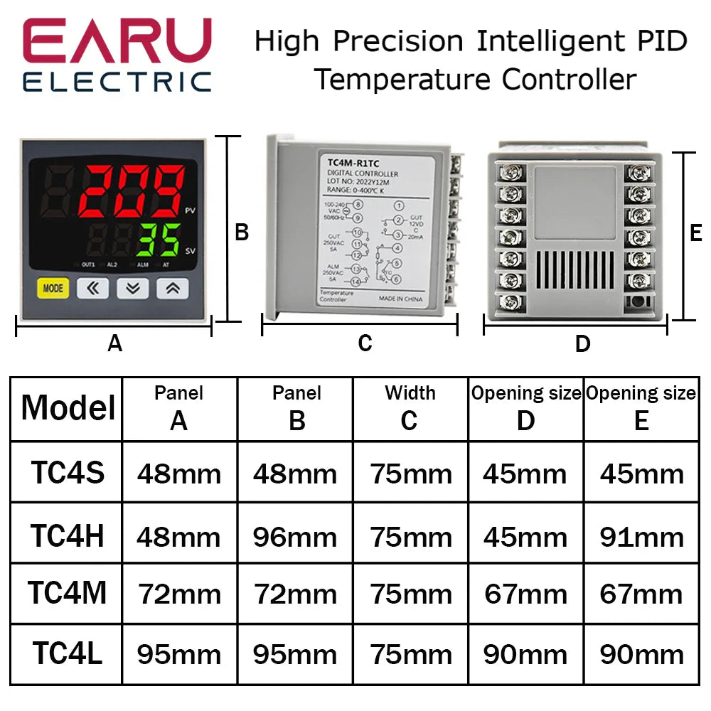 New Intelligen Digital PID Thermostat SSR Relay Output Universal Input Heating Cool Temperature Controller Regulator 110V 220VAC by 54Grid - Renewable Energy Store