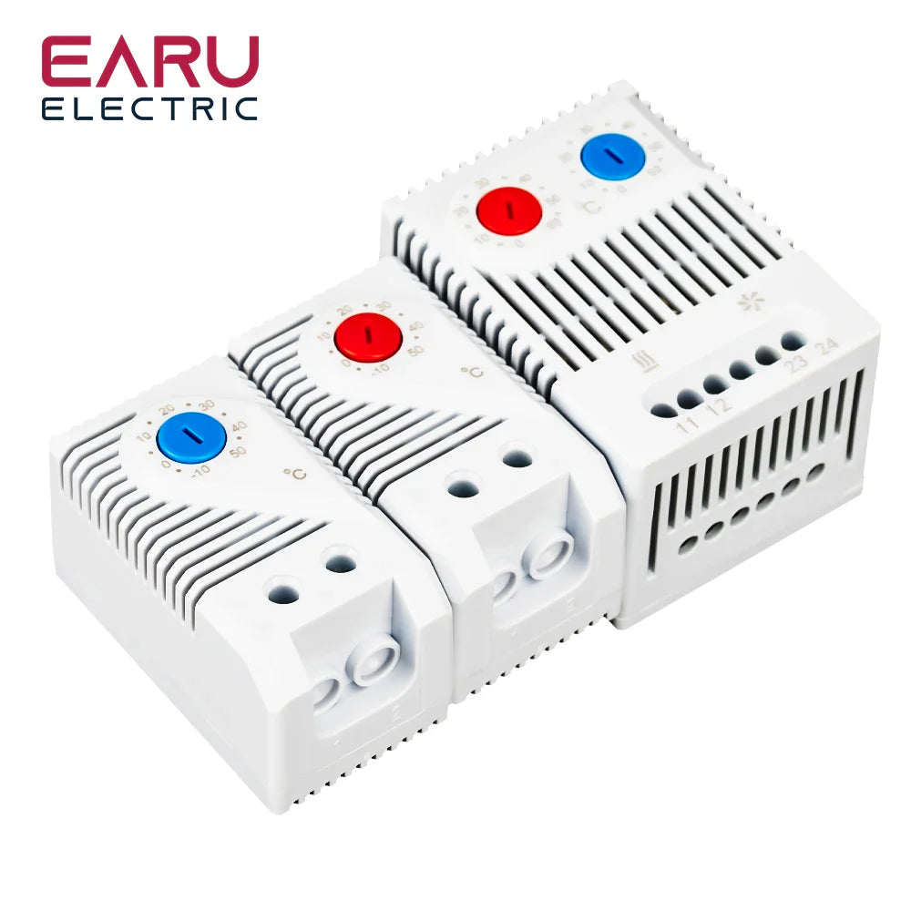 DIN Rail Cabinet Temperature Controller Industrial Thermostat KTO011 KTS011 0 to 60 Degree Centigrade Mechanical Thermoregulator