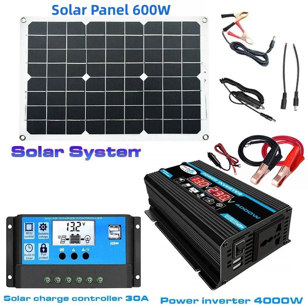 12V to 110V/220V Solar Panel System 4000W Inverter Kit by 54Grid - Renewable Energy Store