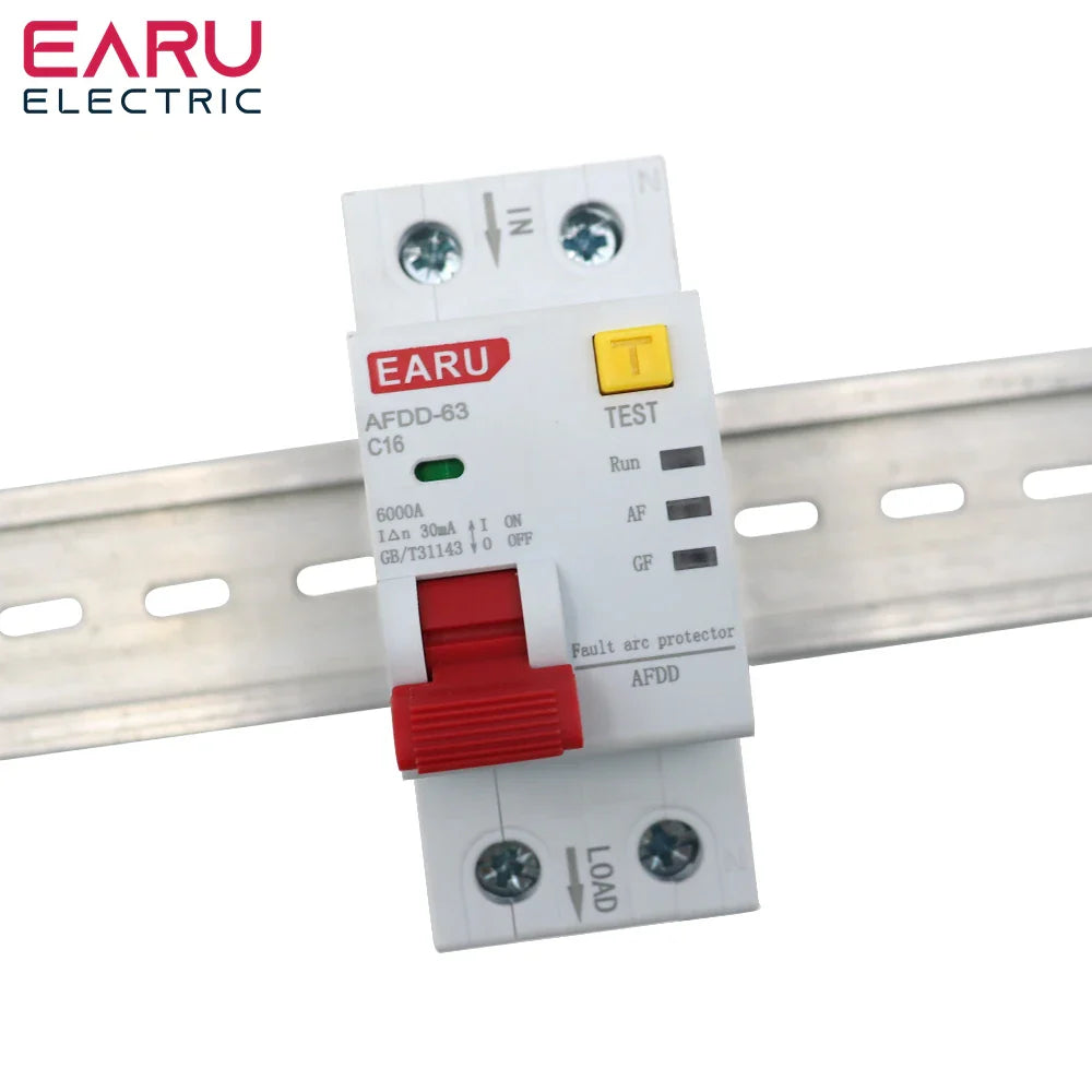 2P 220V AFDD 63 AFCI Arc Fault Protector Device RCBD Circuit Breaker Interrupted Overload Earth Leakage Short Circuit Protection by 54Grid - Renewable Energy Store