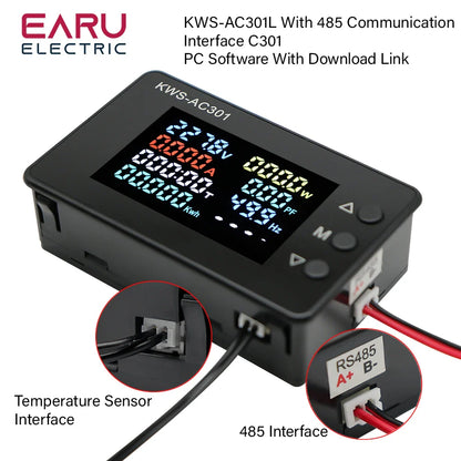 KWS-AC301 AC300 Voltmeter Ammeter AC 50-300V Power Energy Meter Digital AC Wattmeter Electricity Meter 0-20/100A Power Detecor by 54Grid - Renewable Energy Store