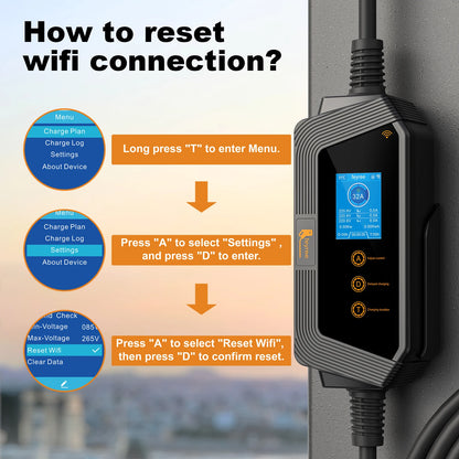 feyree 22KW 32A 3Phase Type2 Portable EV Charger Wi-Fi APP Control EVSE Charging Box Charging Station for Electric Car Charger