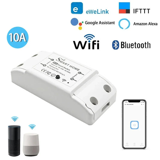 eWeLink Mine WiFi 10A Smart Switch Breaker Module Wireless Remote Switch Alexa Google Home by eWeLink APP Remote Voice Control by 54Grid - Renewable Energy Store