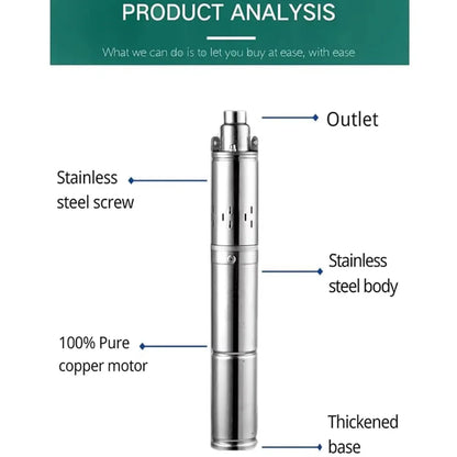750W 1000W 1200W DC Brushless Stainless Steel Submersible Pump by 54Grid - Renewable Energy Store