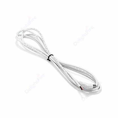 22AWG 3A 12V DC Power Pigtail Cable Male Female 5.5mm 2.1mm Barrel Jack 90 Degree Right Angle by 54Grid - Renewable Energy Store