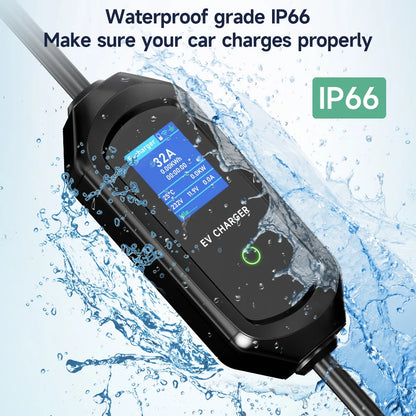 AFYEEV 32A 7.2KW Type2 Type1EV Charger Portable GB/T Electric Vehicle Charger EVSE Charging Cable WiFi Bluetooth APP Control