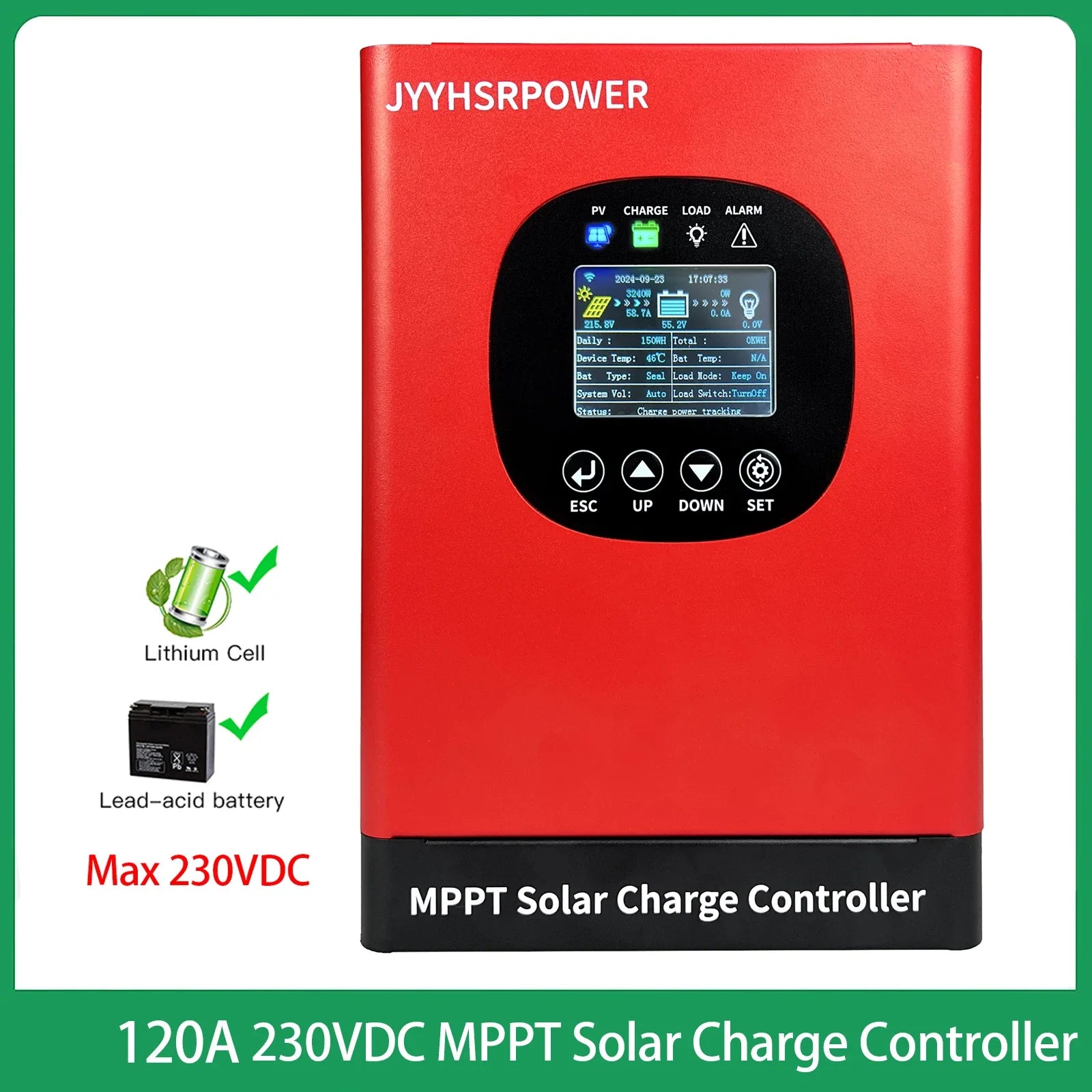High Quality 60A 100A 120A 230VDC MPPT Solar Charge Controller by 54Grid - Renewable Energy Store