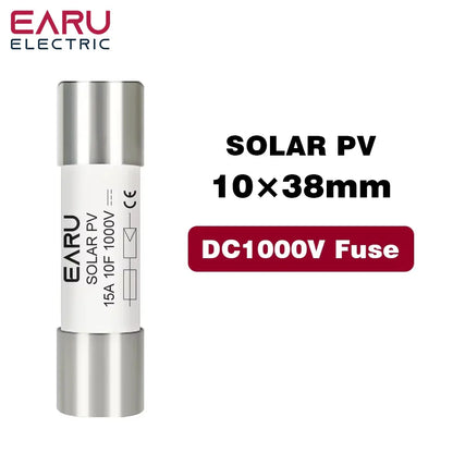 One Set 2P Parallel DC Fuse Holder 10*38mm High Voltage Solar PV 1000V 6A-32A Base Photovoltaic System Protection Protector gpV