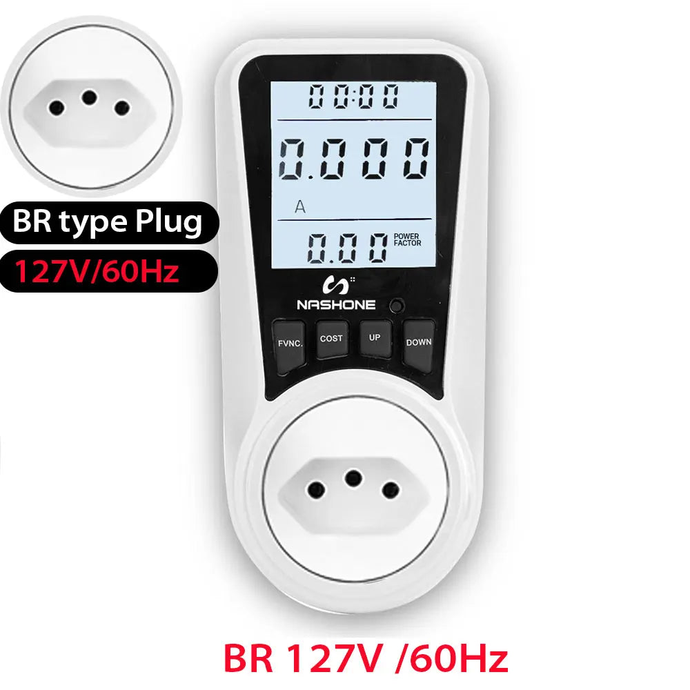 Digital Wattmeter 220V 110V AC Power Meter Electricy consumption Energy Meter EU Plug Power Kilowatt Wattage Electricity Meter - 54Grid - Renewable Energy Store