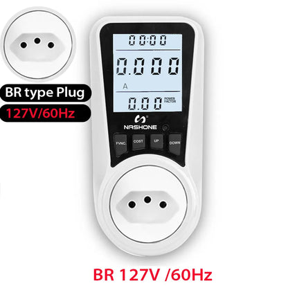 Digital Wattmeter 220V 110V AC Power Meter Electricy consumption Energy Meter EU Plug Power Kilowatt Wattage Electricity Meter - 54Grid - Renewable Energy Store