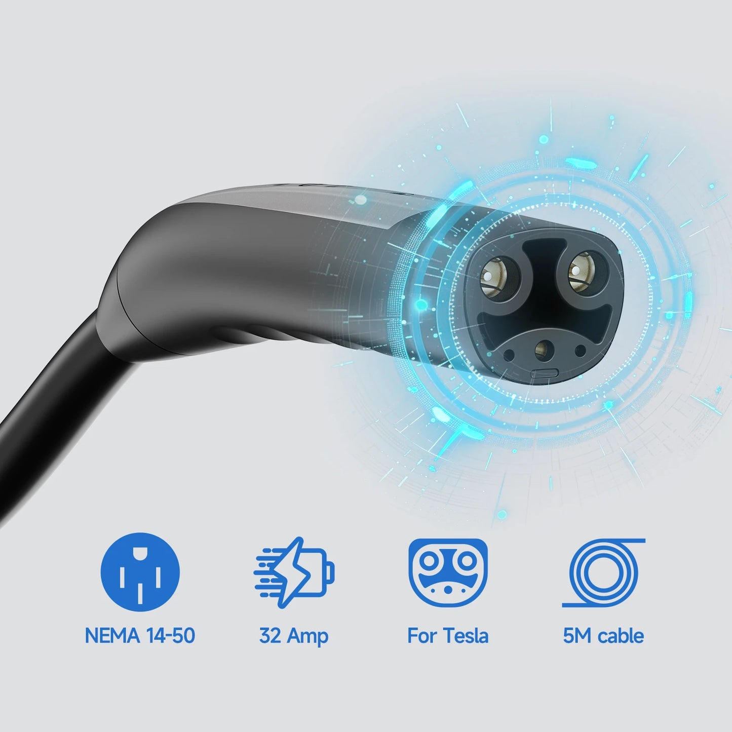 AFYEEV 16A/32A Portable EV Charger For Tesla EVSE Charging Box EU US CEE Plug Electric Car Charger For Tesla Model X/Y/S/3