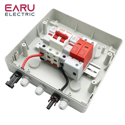 500V 1 Input 1 Output Solar photovoltaic PV Combiner Box With Lightning Protection DC Fuse MCB SPD Waterproof Box IP65 by 54Grid - Renewable Energy Store