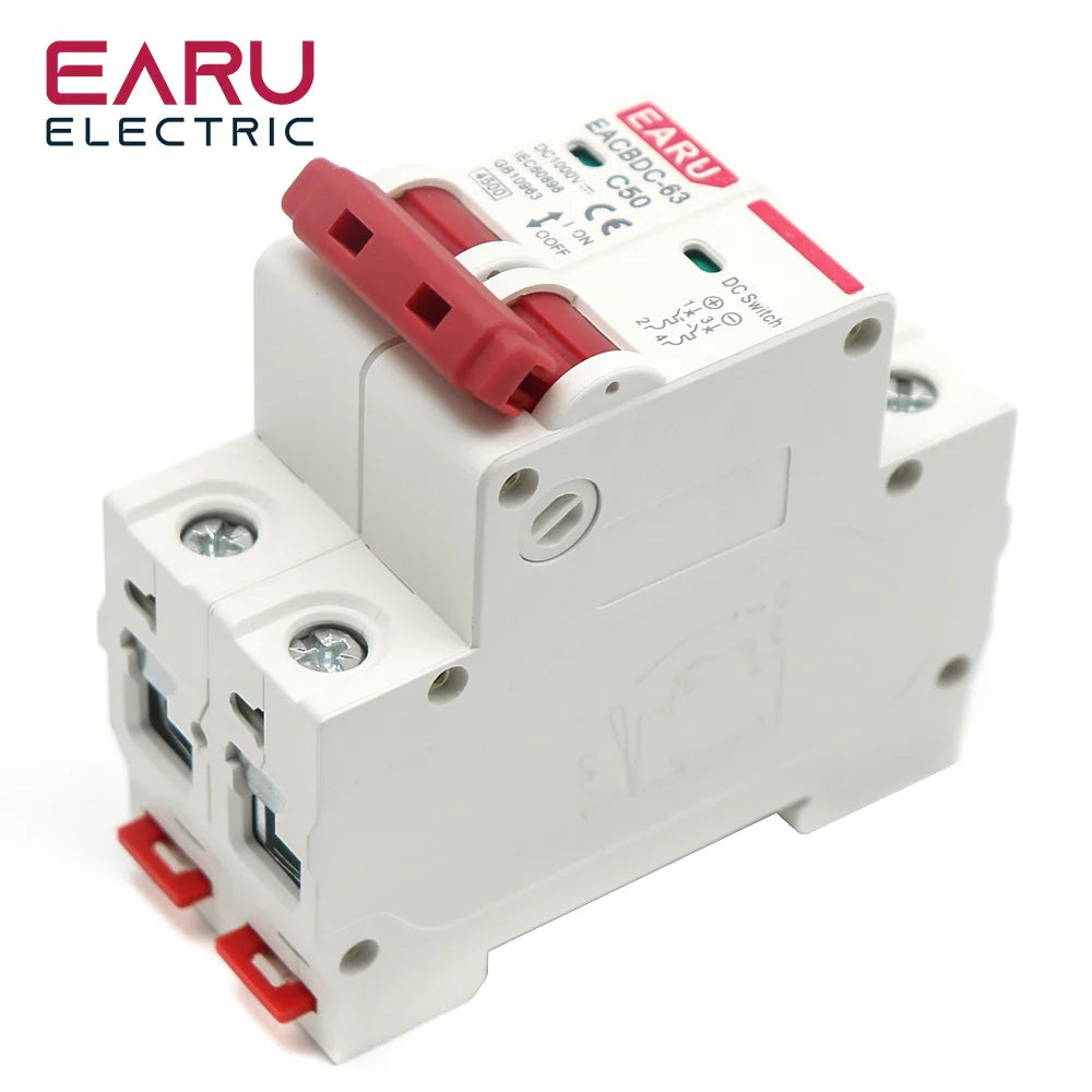 2P DC 1000V MCB Solar Mini Circuit Breaker Overload Protection Switch 6A 10A 16A 20A 25A 32A 40A 50A 63A DC1000V Photovoltaic PV by 54Grid - Renewable Energy Store