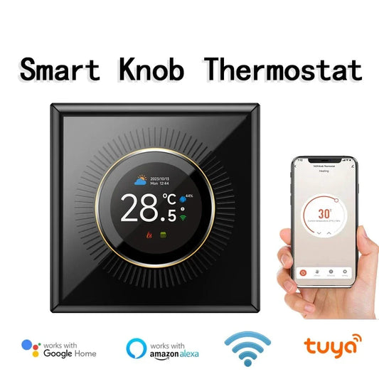 EARU Tuya Wifi Smart Knob Temperature Controller Digital Display Electric Floor Heating Water Gas Boiler for Alexa Google Home by 54Grid - Renewable Energy Store