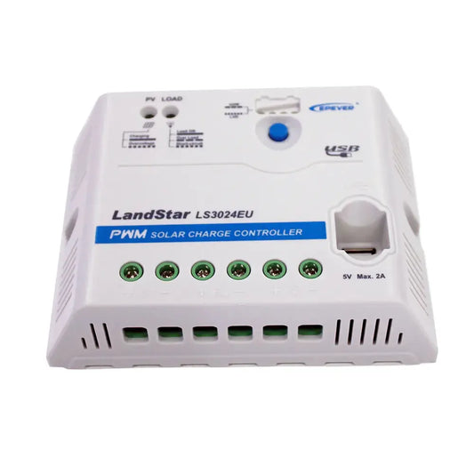 30A solar controller for 12V 24V system work LS3024EU USB outport apply to home system 30amp EPEVER PWM new regulator - 54Grid - Renewable Energy Store