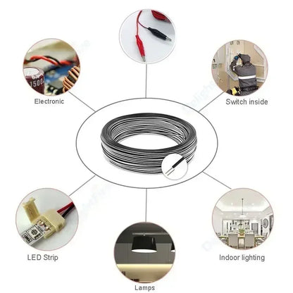 2Pin Flexible Tinned Stranded Cable 2Core LED Strip Wire 12V Extension Cord by 54Grid - Renewable Energy Store