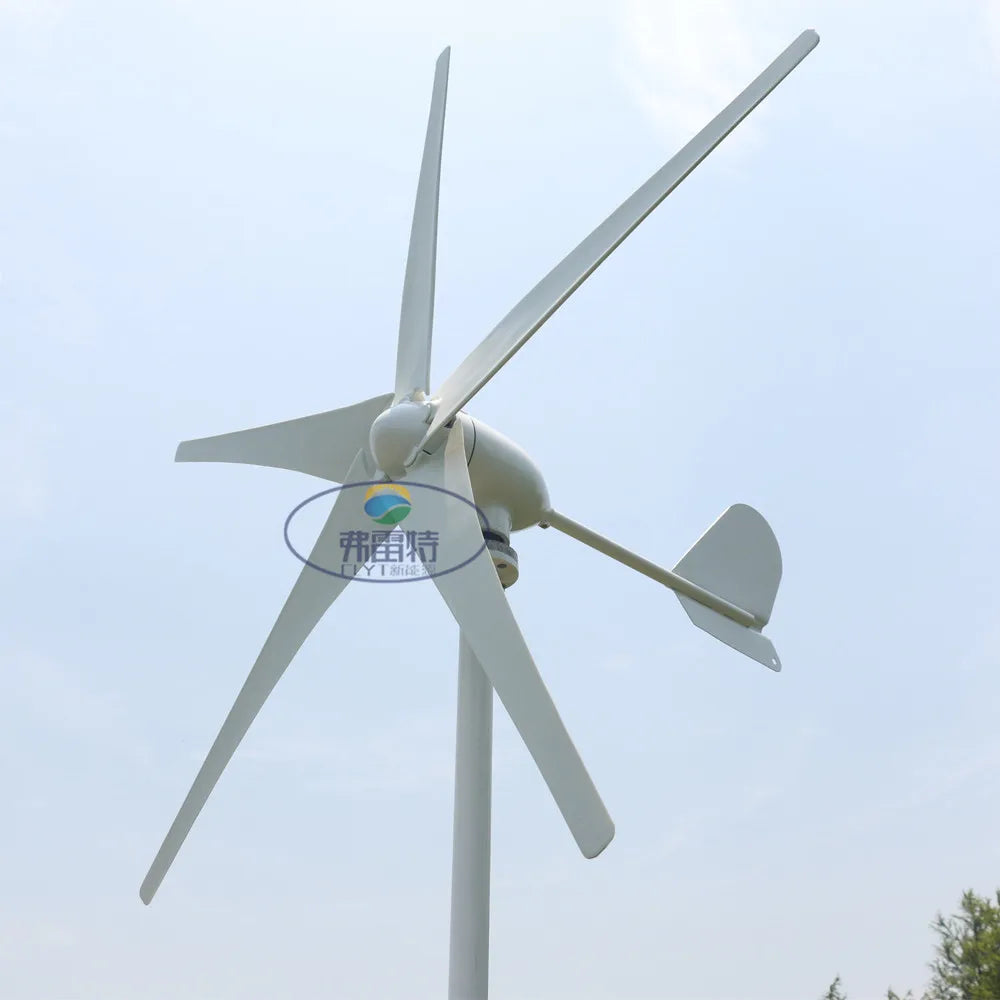 Low Star-up Wind Speed Generator 600W 1500W Wind Turbine Generator With 5 PCS Blades With 12V/24V/48V MPPT Charge Controller by 54Grid - Renewable Energy Store
