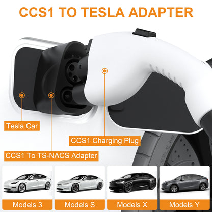 feyree CCS1 to TS-NACS  Adapter 250A DC Fit for Tesla Model 3/X/Y With TS-NACS Charging Port Support CCS1 Charger