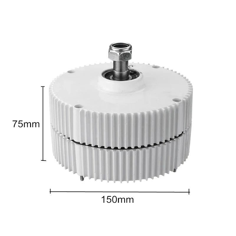 Emergency Generator 12V 24V 48V 300W~600W 3 Phase Gearless Permanent Magnet AC Alternators For Wind Water Turbine Diesel Engine by 54Grid - Renewable Energy Store