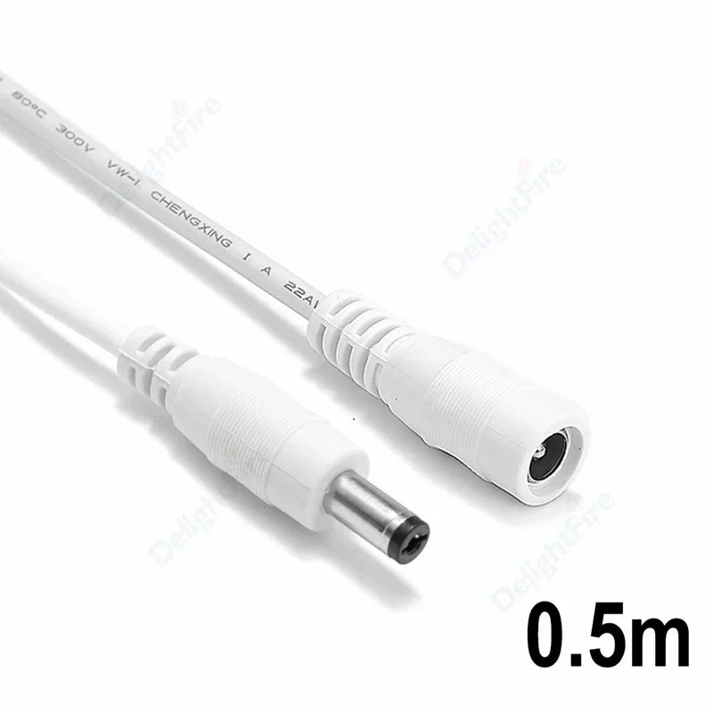 5.5mm 2.1mm DC Extension Cord 22AWG 3A for CCTV LED Lights by 54Grid - Renewable Energy Store