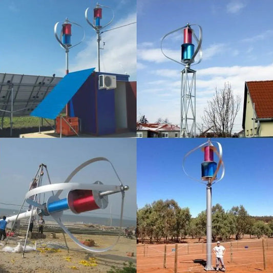 800W 1000W Vertical Axis Wind Turbine Generator 12V 24V Windmill 220v AC Output Household Kit With Controller - 54Grid - Renewable Energy Store