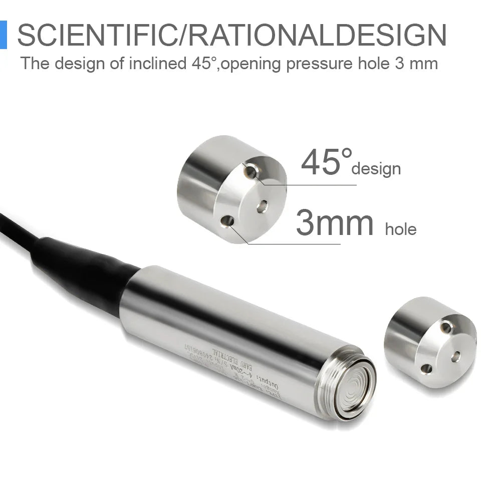 Level Sensor 4-20Ma 0-5V 0-10V RS485 Output Liquid Level Transmitter Water Level Sensor Probe Detector Controller Float Switch