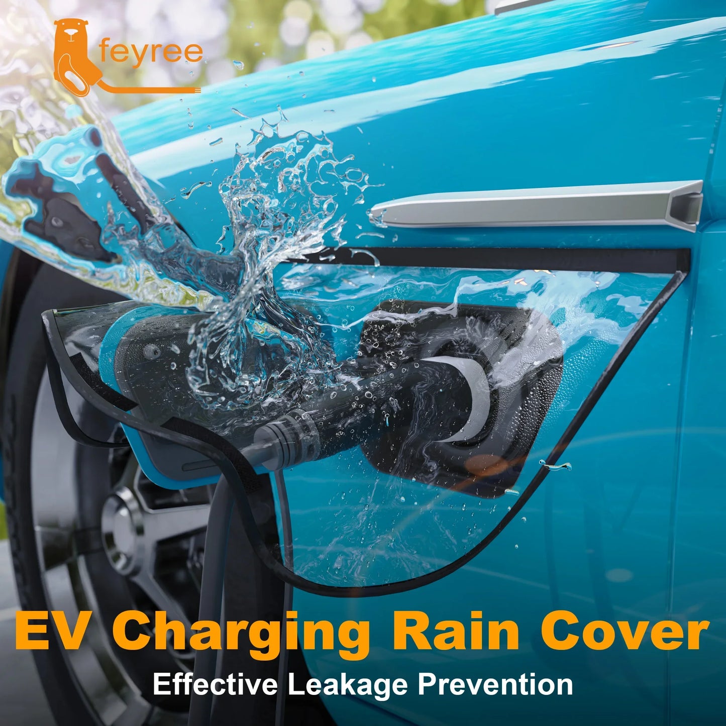 feyree Electric Vehicle Charger Port Cover Outdoor Rainproof Protection Dustproof Covers for Tesla Model 3 Y SUV Car Accessories by 54Grid - Renewable Energy Store