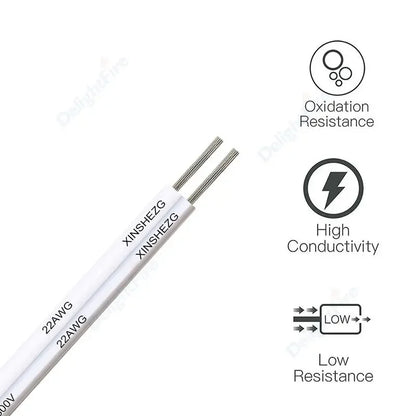 2Pin 5V 12V Electrical Wire 26 24 22 20 18 AWG Extension Cable by 54Grid - Renewable Energy Store