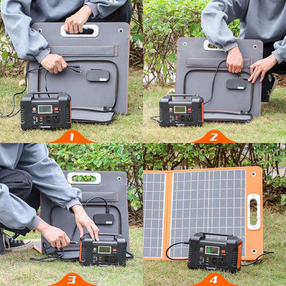 Solar Panel 60 W  Portable 18V  Solar Charger with DC Output USB QC3.0 for Phones/Tablets Camping - 54Grid - Renewable Energy Store
