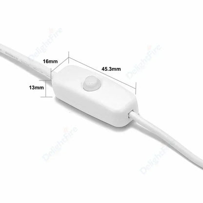 100/150/200cm USB Pigtail Cable With Switch 12V 3A Power Extension For LED Strip Light And USB Gadgets by 54Grid - Renewable Energy Store