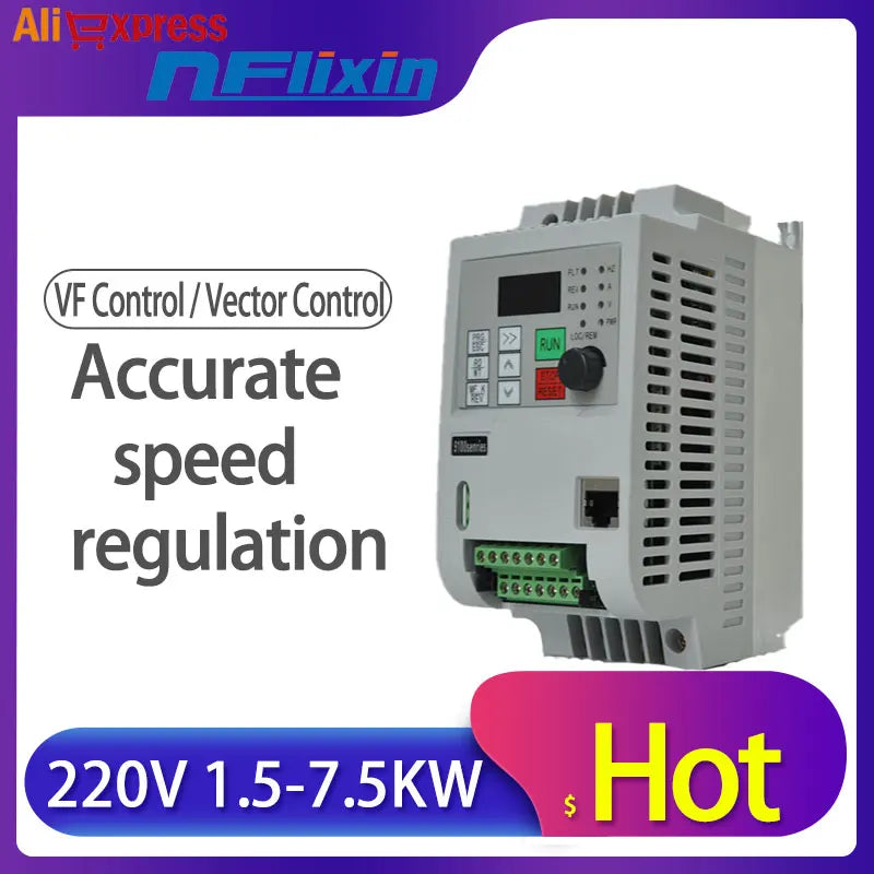 VFD 1.5KW/2.2KW/4KW VFD inverter frequency converter frequency inverter for motor ZW-AT1 3P 220V Output wcj5. by 54Grid - Renewable Energy Store