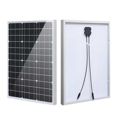 Wuzeck 50 Watt Solar Panel Rigid Glass Solar Module 50w 18v Cell Battery Charger Fast Home Outdoor Car Boat Camping 12v 24v 36v by 54Grid - Renewable Energy Store