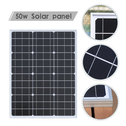Wuzeck 50 Watt Solar Panel Rigid Glass Solar Module 50w 18v Cell Battery Charger Fast Home Outdoor Car Boat Camping 12v 24v 36v by 54Grid - Renewable Energy Store