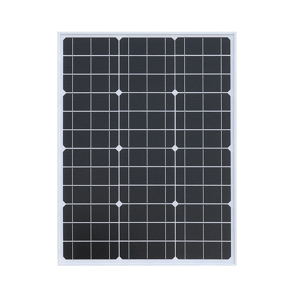 Wuzeck 50 Watt Solar Panel Rigid Glass Solar Module 50w 18v Cell Battery Charger Fast Home Outdoor Car Boat Camping 12v 24v 36v by 54Grid - Renewable Energy Store