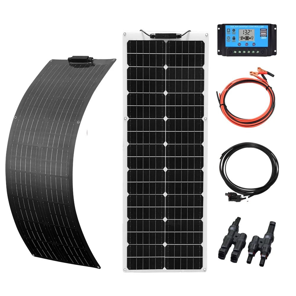 Wuzeck 50w Flexible Solar Panel Kit 12v 100w Pv Solar Module Kit 24v Solar Cell Home Outdoor Car Boat Battery Camping Solarpanel by 54Grid - Renewable Energy Store