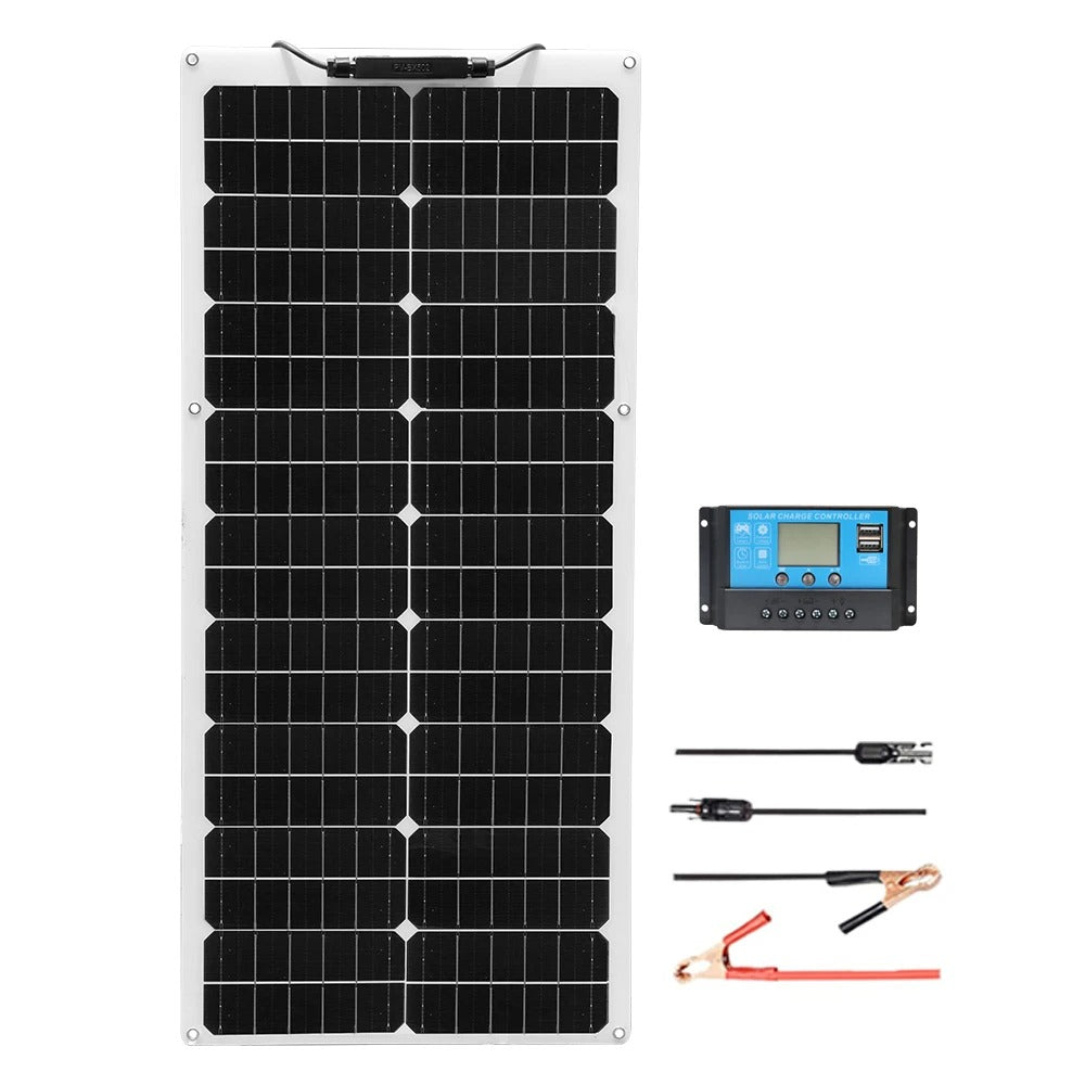 Wuzeck 50w Flexible Solar Panel Kit 12v 100w Pv Solar Module Kit 24v Solar Cell Home Outdoor Car Boat Battery Camping Solarpanel by 54Grid - Renewable Energy Store