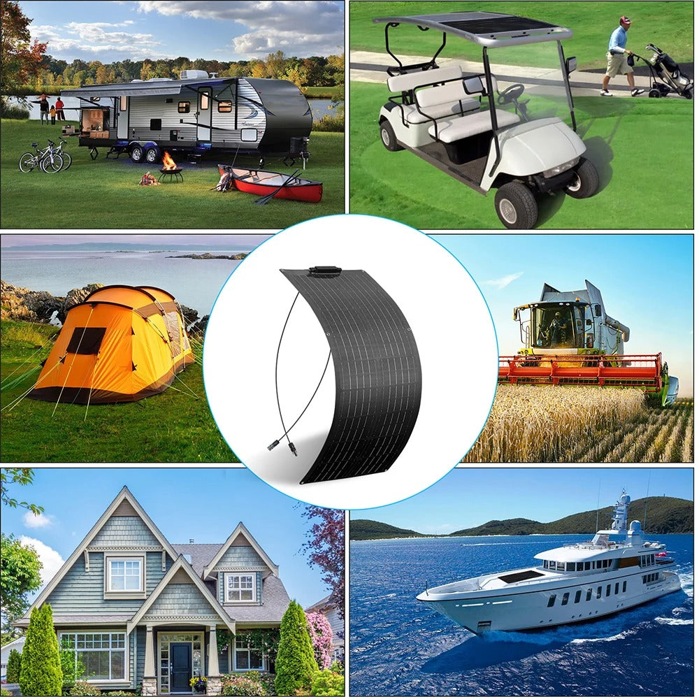 Wuzeck 50w Flexible Solar Panel Kit 12v 100w Pv Solar Module Kit 24v Solar Cell Home Outdoor Car Boat Battery Camping Solarpanel by 54Grid - Renewable Energy Store