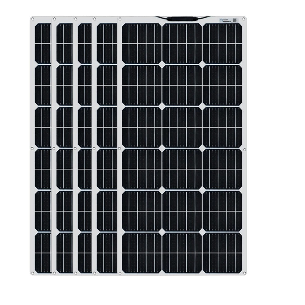 Wuzeck Flexible Solar Panel 12v/24v Starter Kit, 1-5pcs 100w Monocrystalline Solar Panel,off Grid Power For Rvs Boat Caravan by 54Grid - Renewable Energy Store
