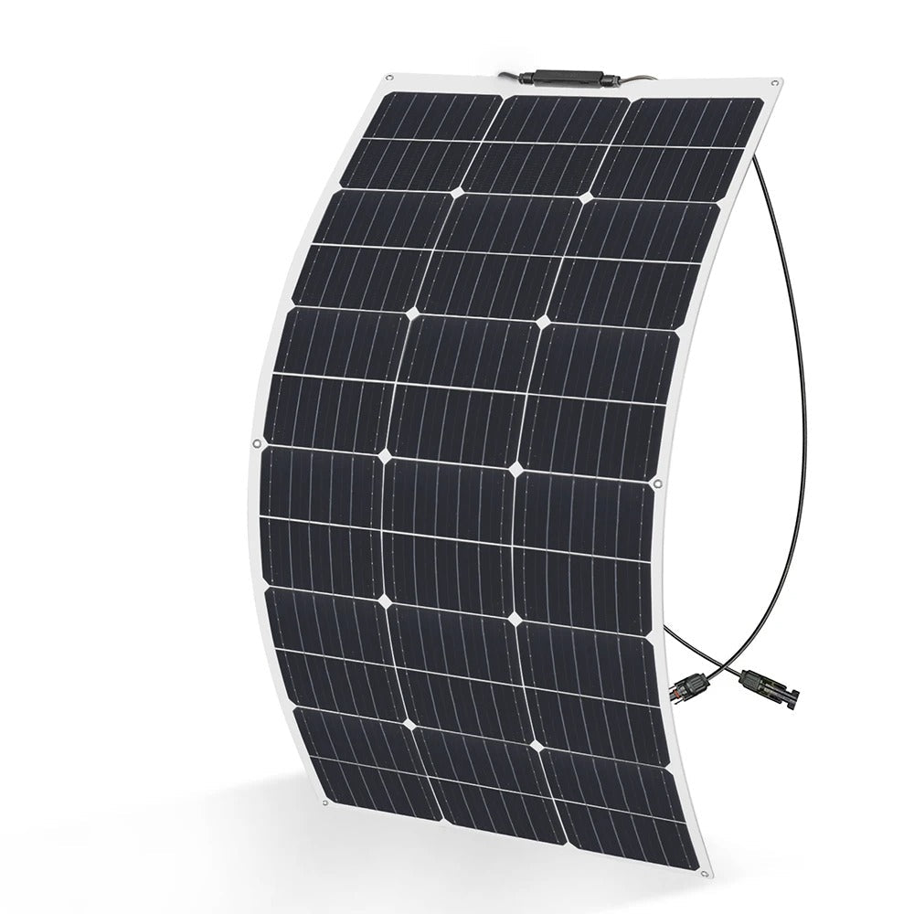 Wuzeck Flexible Solar Panel 12v/24v Starter Kit, 1-5pcs 100w Monocrystalline Solar Panel,off Grid Power For Rvs Boat Caravan by 54Grid - Renewable Energy Store