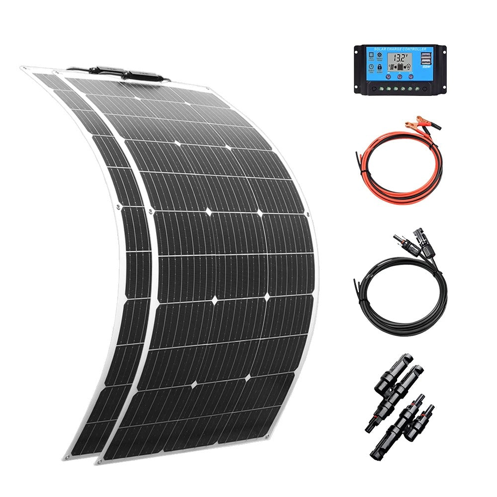 Wuzeck Flexible Solar Panel 500w 400w 300w 200w 100w Mono Solar Pate 18v Photovoltaic Module Off Grid Power For Rvs Boat Caravan by 54Grid - Renewable Energy Store