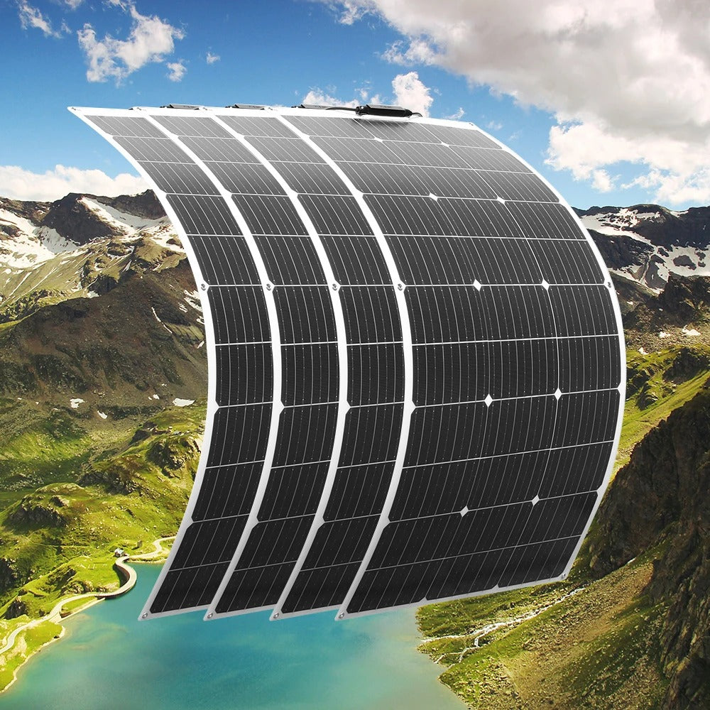Wuzeck Flexible Solar Panel 500w 400w 300w 200w 100w Mono Solar Pate 18v Photovoltaic Module Off Grid Power For Rvs Boat Caravan by 54Grid - Renewable Energy Store