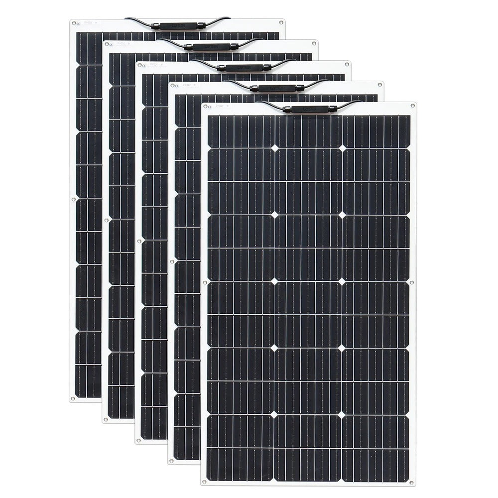 Wuzeck Flexible Solar Panel 500w 400w 300w 200w 100w Mono Solar Pate 18v Photovoltaic Module Off Grid Power For Rvs Boat Caravan by 54Grid - Renewable Energy Store