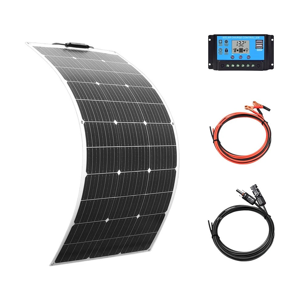 Wuzeck Flexible Solar Panel 500w 400w 300w 200w 100w Mono Solar Pate 18v Photovoltaic Module Off Grid Power For Rvs Boat Caravan by 54Grid - Renewable Energy Store