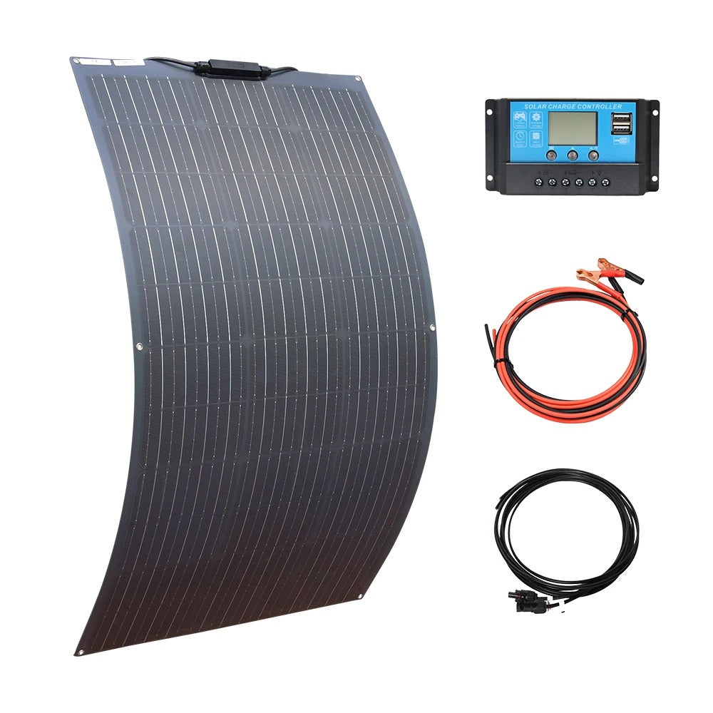 Wuzeck Flexible Solar Panel 100w Mono Solar Cell 18v Photovoltaic Module 12v Solar Battery Off Grid Power For Rvs Boat Caravan by 54Grid - Renewable Energy Store