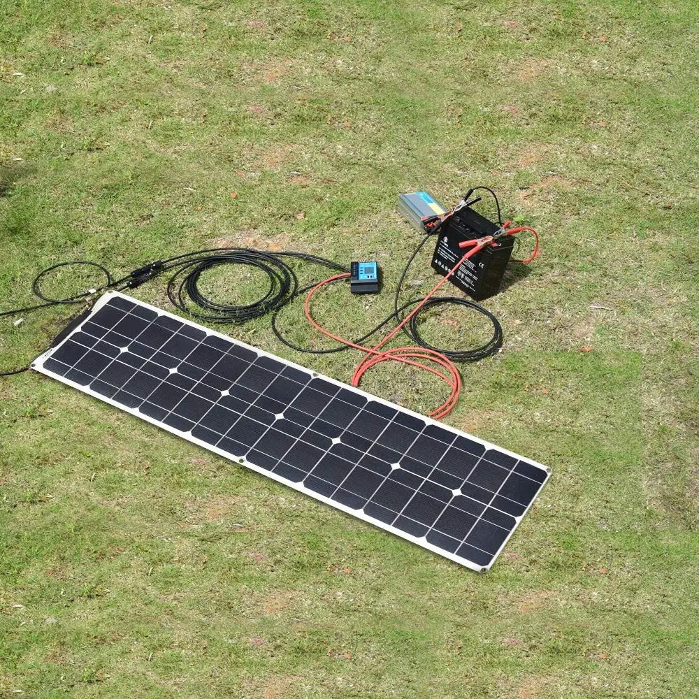 Wuzeck Flexible Solar Panel Kit 50 Watt Pv Module 100 Watt 12v 24v Solar Cable Cell Home Outdoor Car Boat Battery Camping Trip by 54Grid - Renewable Energy Store