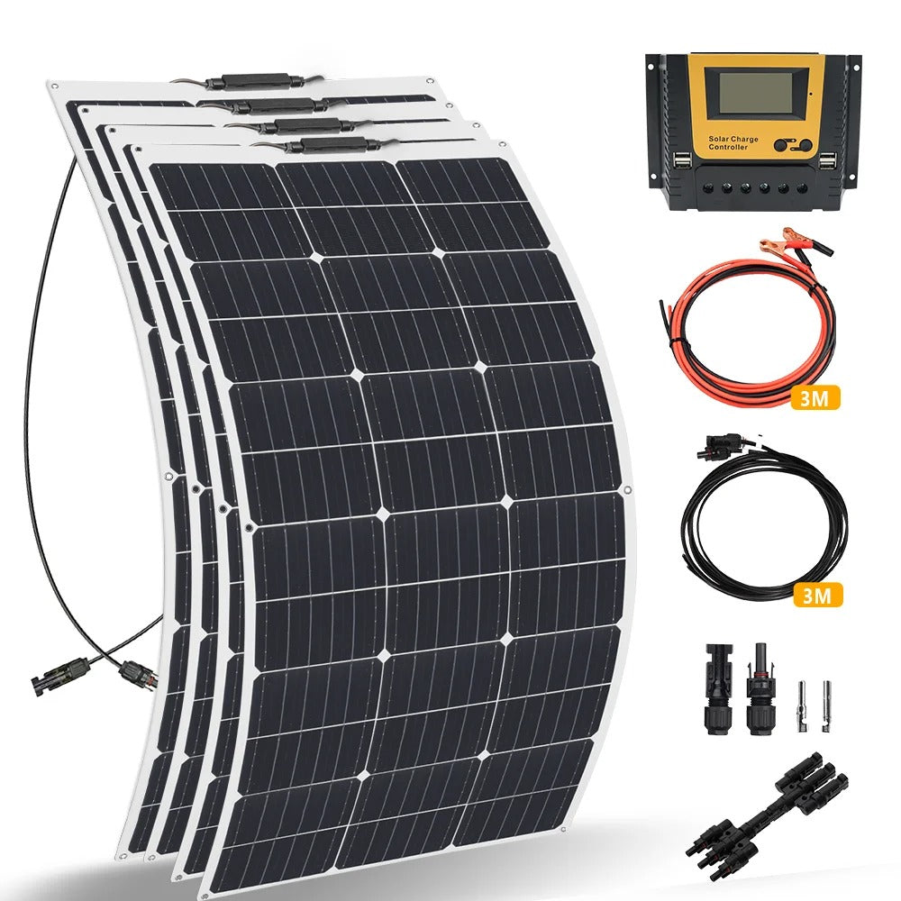Wuzeck Flexible Solar Panels 1-10pcs 100w Mono Solar Panel Cells 200w 300w 400w - 1000w Power For 12v Battery Rvs Boat Home Car by 54Grid - Renewable Energy Store