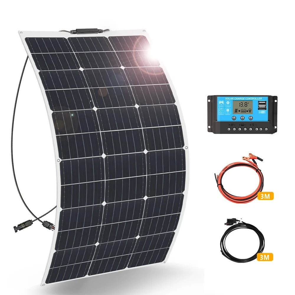 Wuzeck Flexible Solar Panels 1-10pcs 100w Mono Solar Panel Cells 200w 300w 400w - 1000w Power For 12v Battery Rvs Boat Home Car by 54Grid - Renewable Energy Store