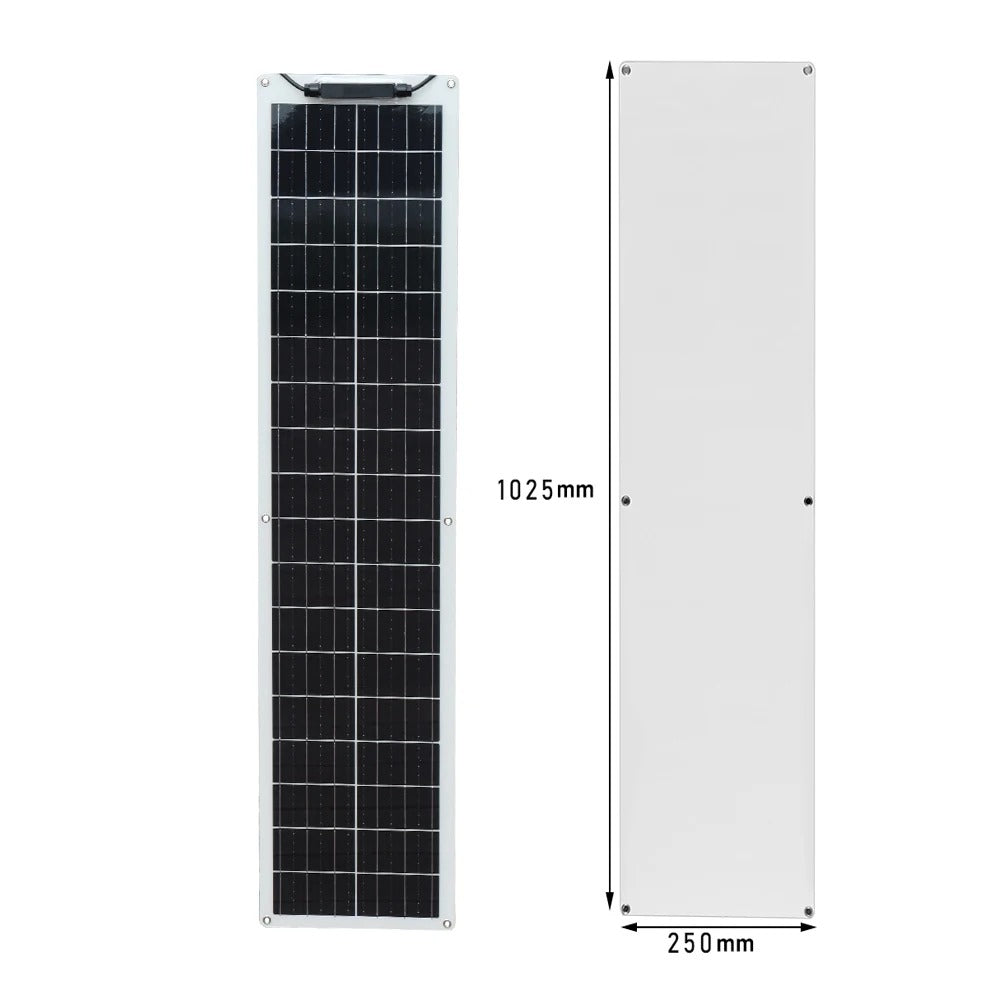 Wuzeck Flexible Solar Panel Kit 50 Watt Pv Module 100 Watt 12v 24v Solar Cable Cell Home Outdoor Car Boat Battery Camping Trip by 54Grid - Renewable Energy Store