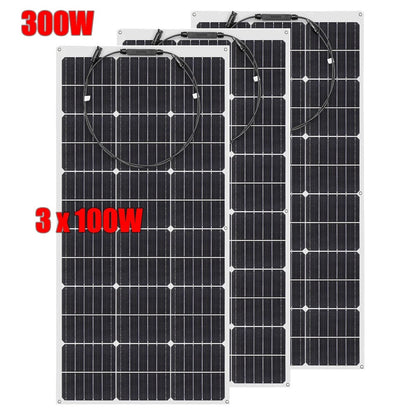 Wuzeck Flexible Solar Panels 1-10pcs 100w Mono Solar Panel Cells 200w 300w 400w - 1000w Power For 12v Battery Rvs Boat Home Car by 54Grid - Renewable Energy Store